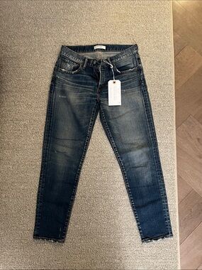 Moussy Indigo Skinny Jeans with Faded Wash